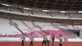 Pengamanan Laga Aston Villa Melawan Indonesia All-Star di Stadion Utama Gelora Bung Karno